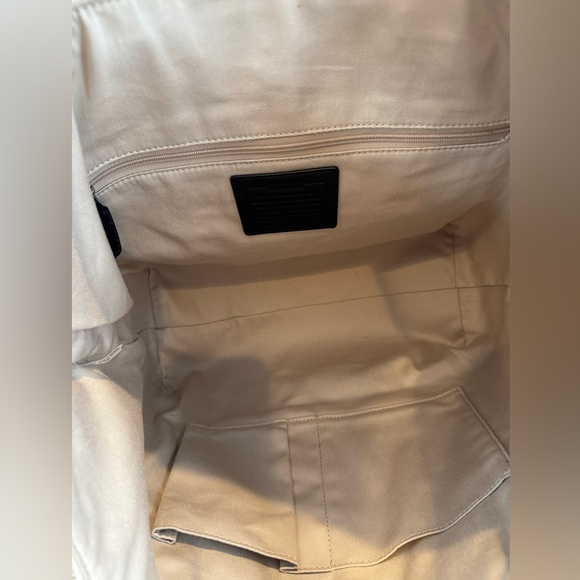 Color Block Leather Coach shopping tote - Picture 5 of 5